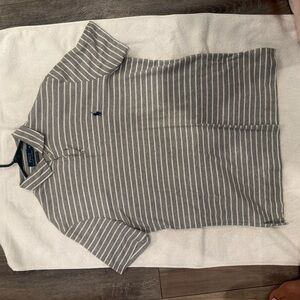 Pima Soft Touch Polo Ralph Lauren Gray Striped Polo Shirt